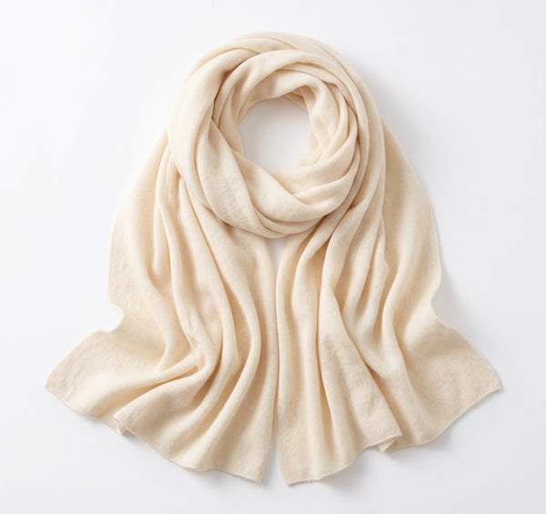 Ivory™ | Cremefarbener Wollschal