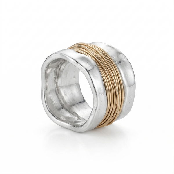 Silberner Goldfädenring