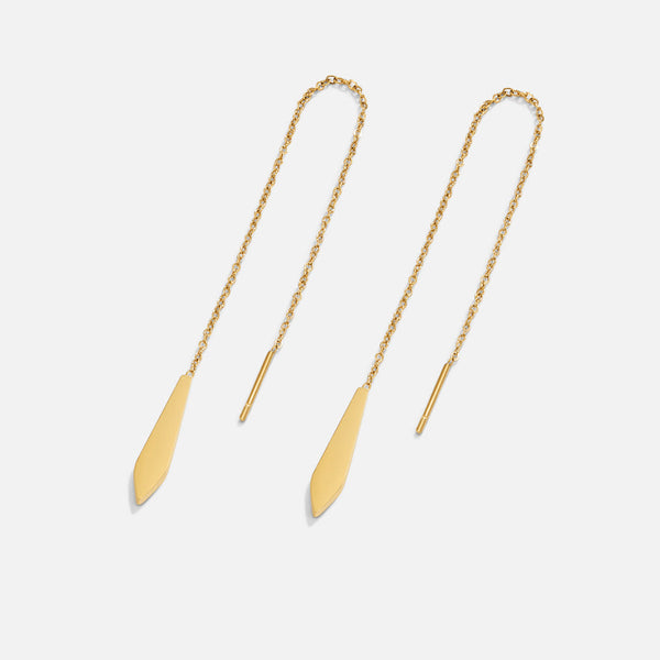 Dakota – Lange Goldene Kettenohrringe