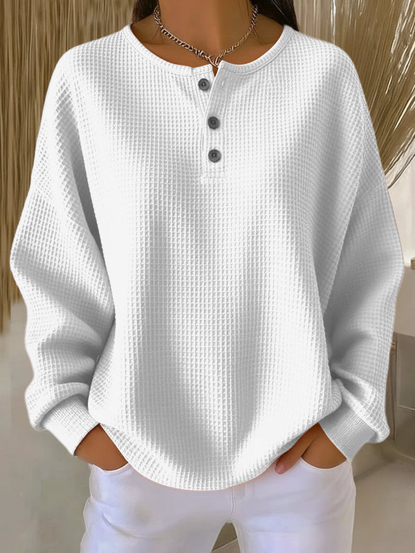Marta™ | Schlichter Pullover in Waffelstrick