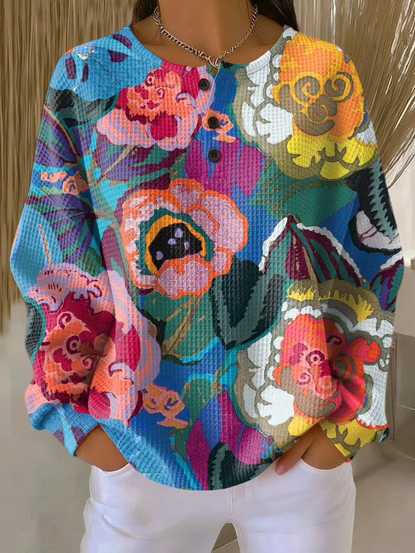 Beate™ | Pullover mit großen Blüten