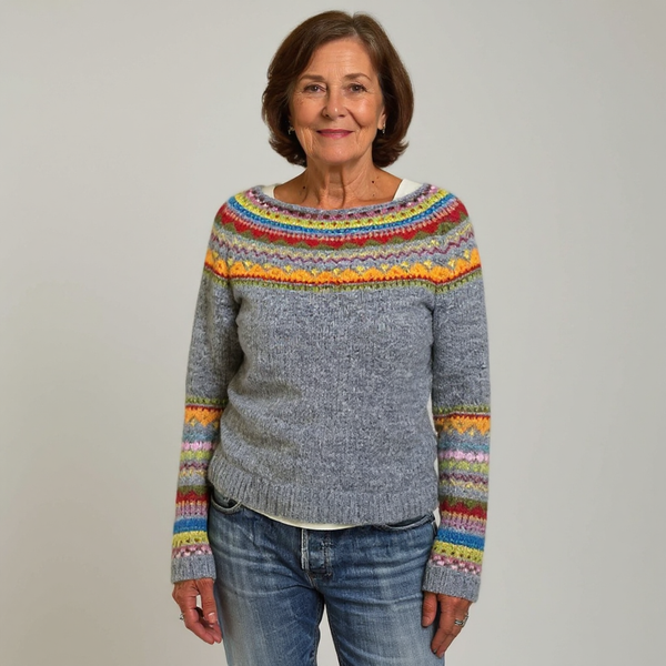 Joanna™ | Strickpullover im Vintage-Island-Stil