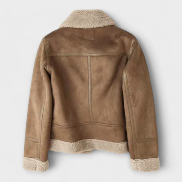 Catarina™ | Aviator-Mantel aus Wildleder