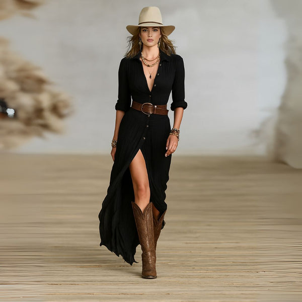 Hayley | Gegürtetes Hemdkleid