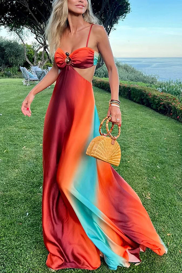 Harlow - Maxikleid in Sonnenuntergangsfarben