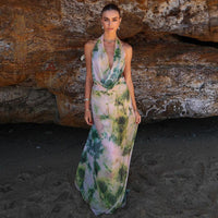 Reign - rückenfreies Maxikleid mit Neckholder