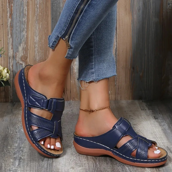 Gaia™ - Damen Vintage Keil-Sandalen, orthopädisch
