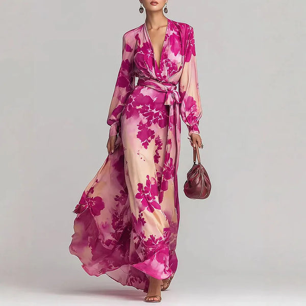 Leah - Wickel-Maxikleid mit Blumenmuster