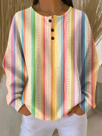 Nadine™ | Pullover mit bunten vertikalen Streifen