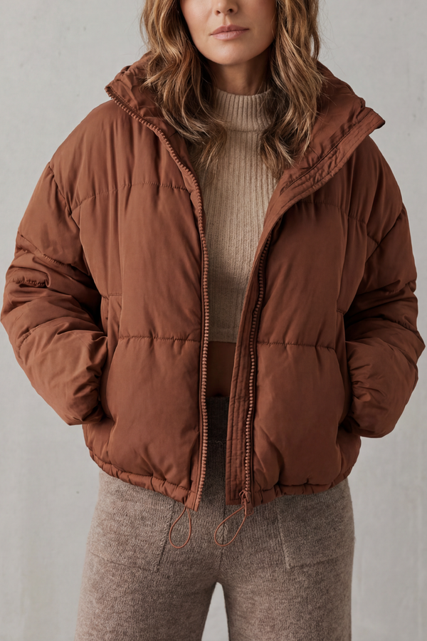 Fern™ | Kuschelige cropped Steppjacke