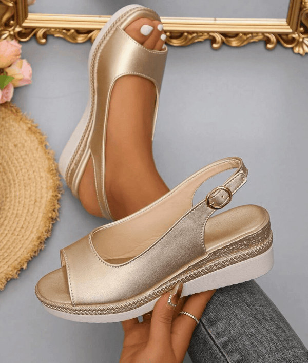 Chelsea - orthopädische Espadrille-Sandalen mit Fersenriemen