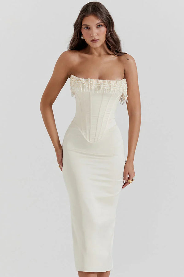 Zahra - atemberaubendes Satin-Midikleid