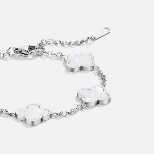 Mia - Silbernes Kleeblatt Armband