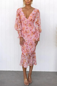 Megan - Midikleid mit Blumenprint