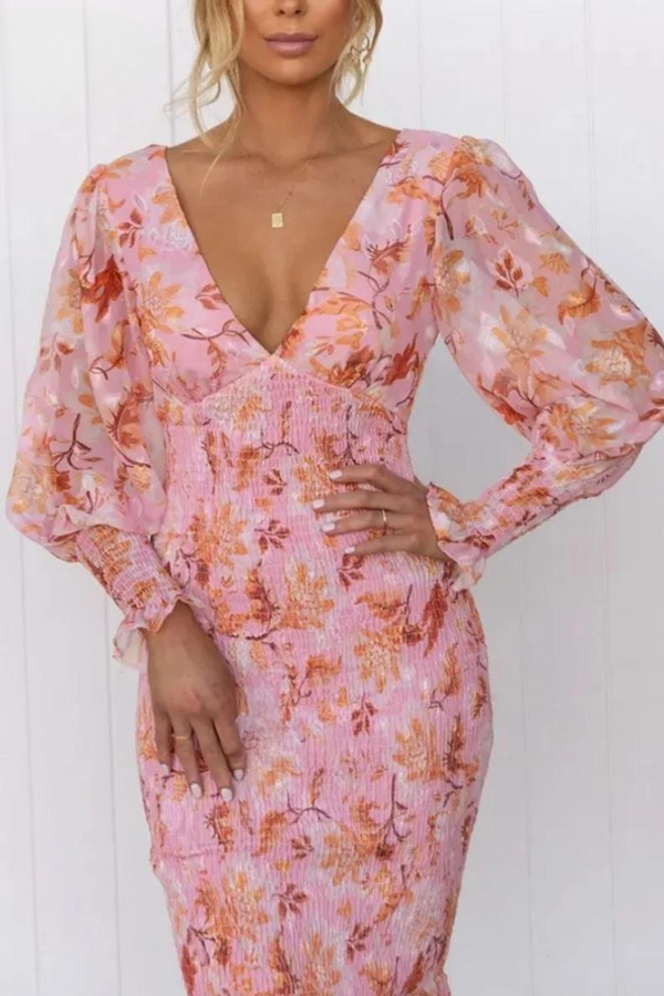 Megan - Midikleid mit Blumenprint