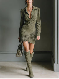 Hazel | Viskose-Minikleid mit V-Ausschnitt