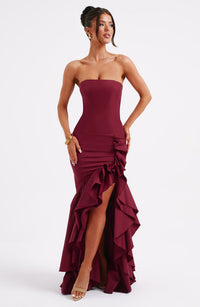 Xyrelle™ - ärmelloses Maxikleid mit Schlitz und Rüschen