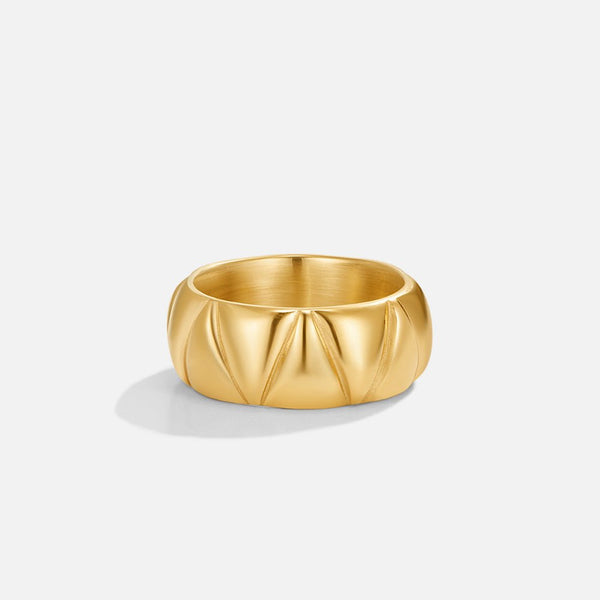 Anika – Breiter Goldring im Chunky-Stil