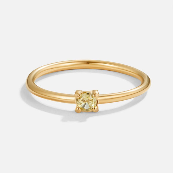 Aurelia – Goldring mit gelbem Geburtsstein