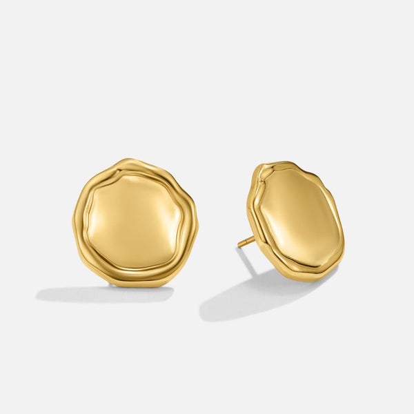 Ava - Goldknopf Ohrringe