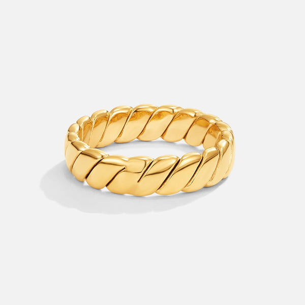 Calira – Gedrehter Goldring im Infinity-Stil