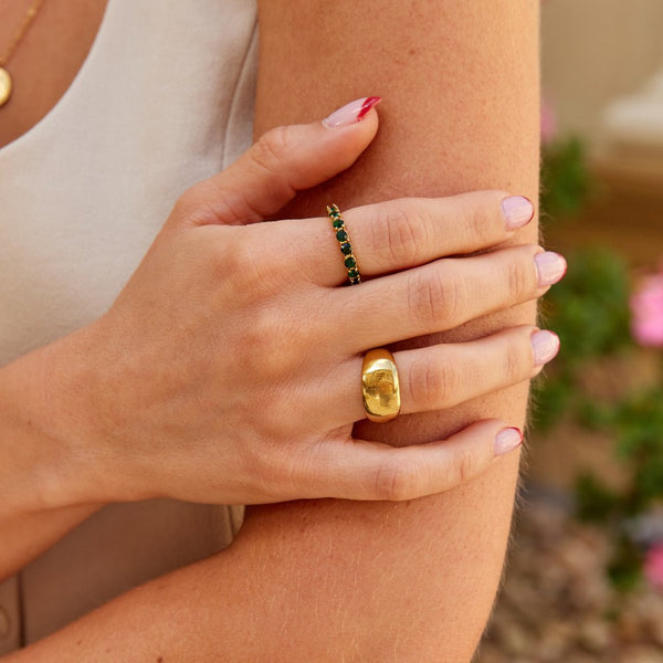Celia – Breiter Goldring im Chunky-Design