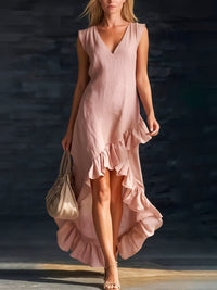 Sienna - Boho-Kleid mit Rüschen und High-Low-Saum
