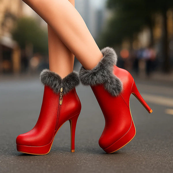 Magda - Warme Stiefel mit Absatz