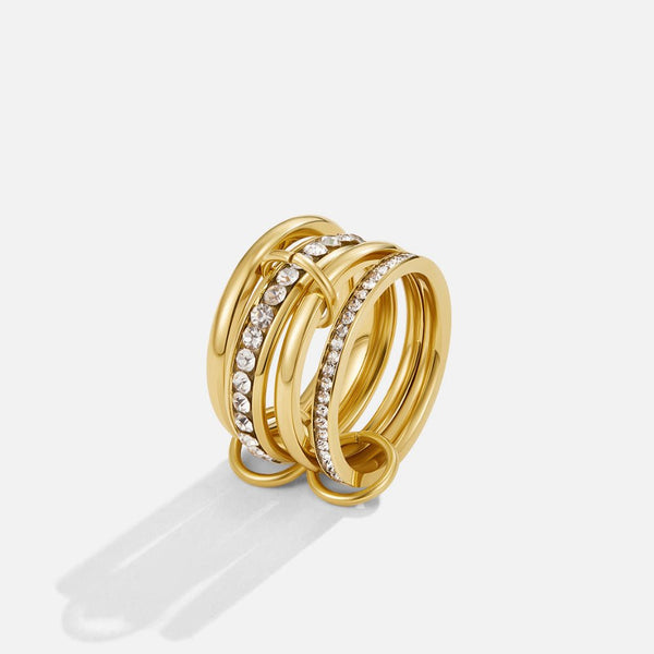 Verena – Mehrreihiger Ring mit Kristallen