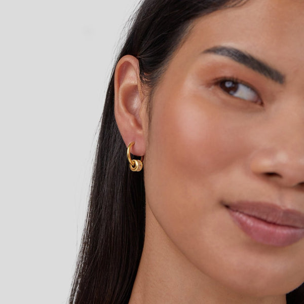 Gina – Kristall Creolen aus 18K Gold