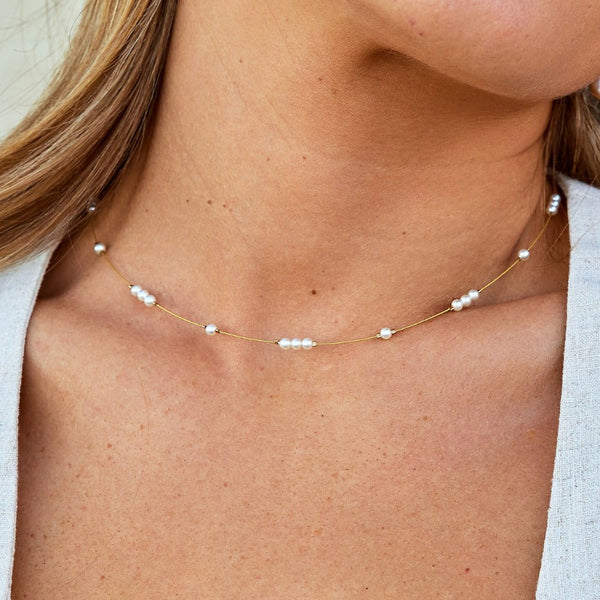 Gigi - Perlenchoker Halskette