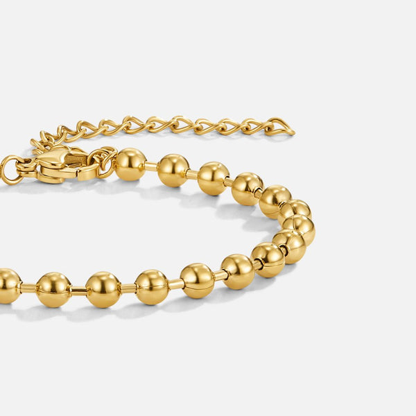 Lulu - Goldenes Perlenarmband