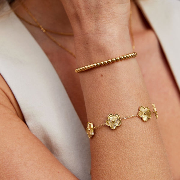 Lilly - Armband aus goldenem Klee