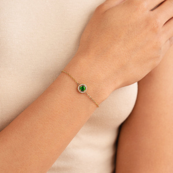Malia - Armband aus grünem Smaragdkristall