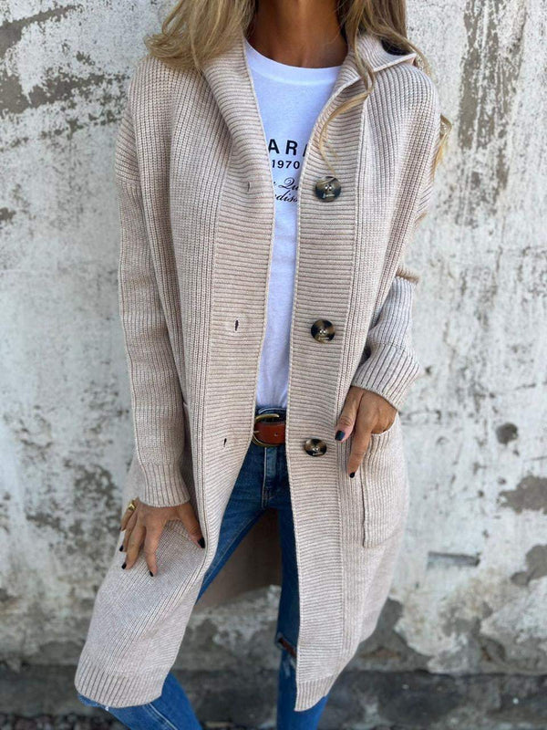 Frida™ | Eleganter, langer Strickcardigan