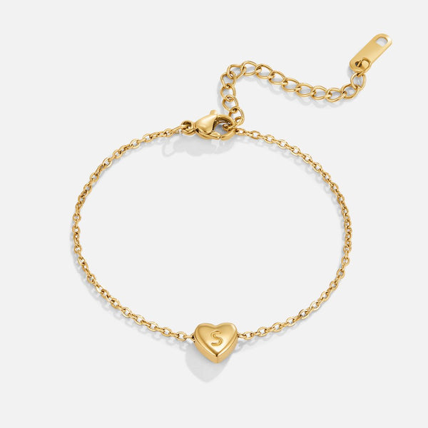 Alva - Buchstabenherz Armband
