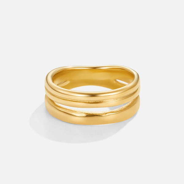 Lia – Mehrreihiger Goldring