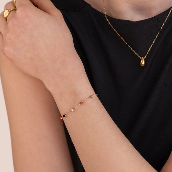 Lulu - Perlen und Steinarmband