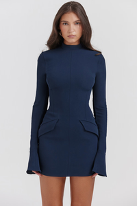 Zevuri™ - figurbetontes Strick-Minikleid mit Taschen