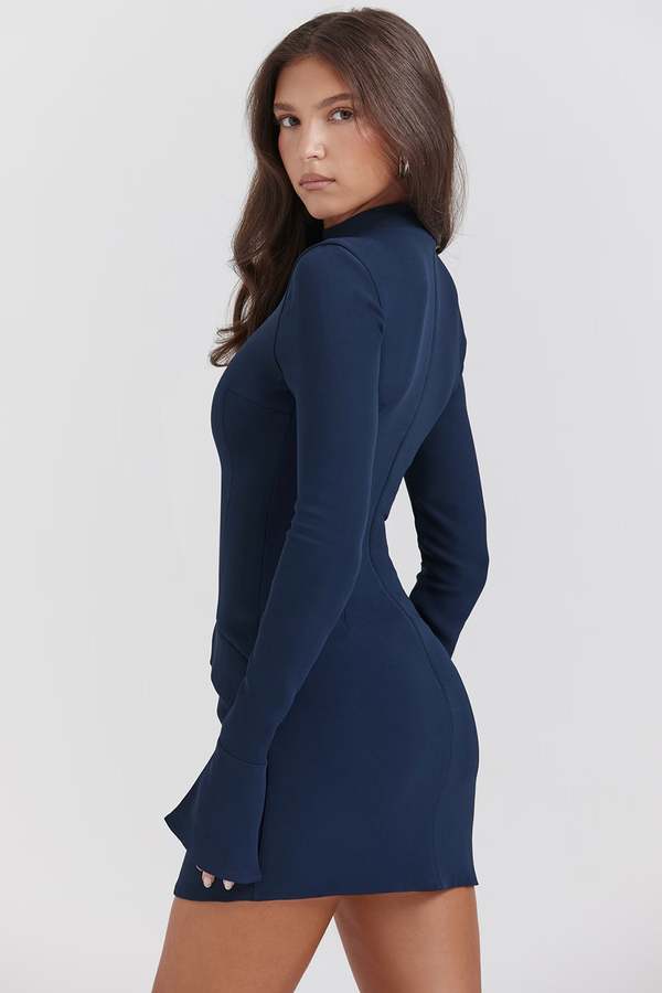 Zevuri™ - figurbetontes Strick-Minikleid mit Taschen