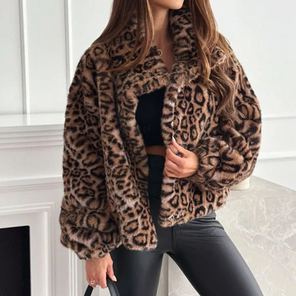 Leona™ | Luxuriöser Mantel mit Leopardenmuster