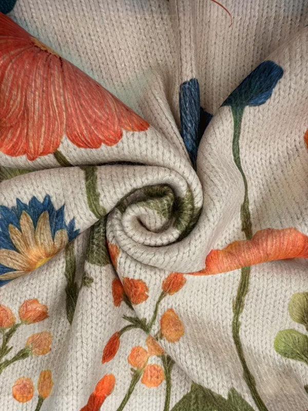 Andrea™ | Strickjacke mit Wildblumenmuster