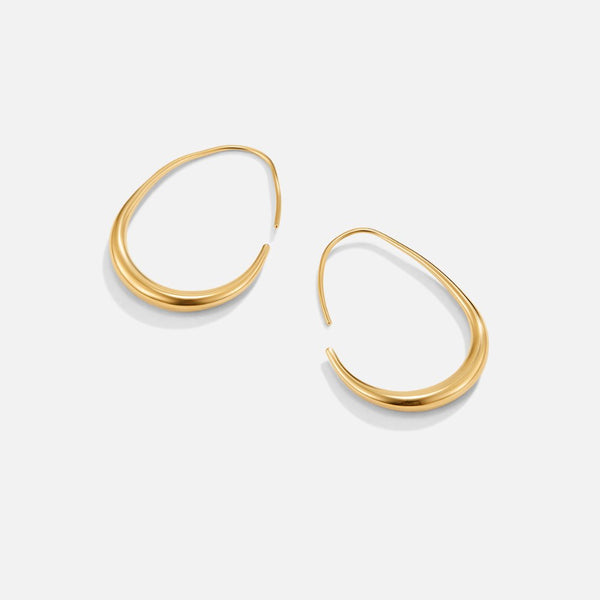 Nina – Minimalistische Goldcreolen