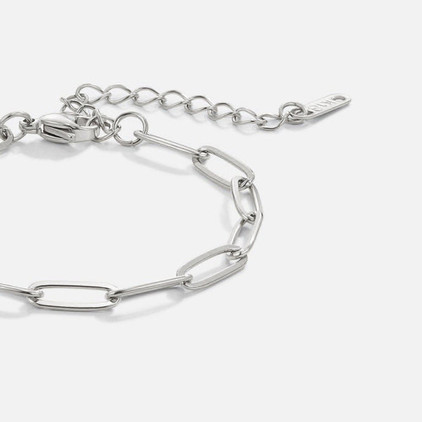 Selina - Silbernes Armband mit Büroklammer