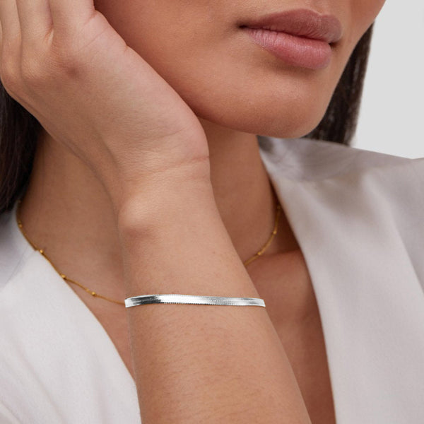 Sarya - Schlangenketten Silbernes Armband