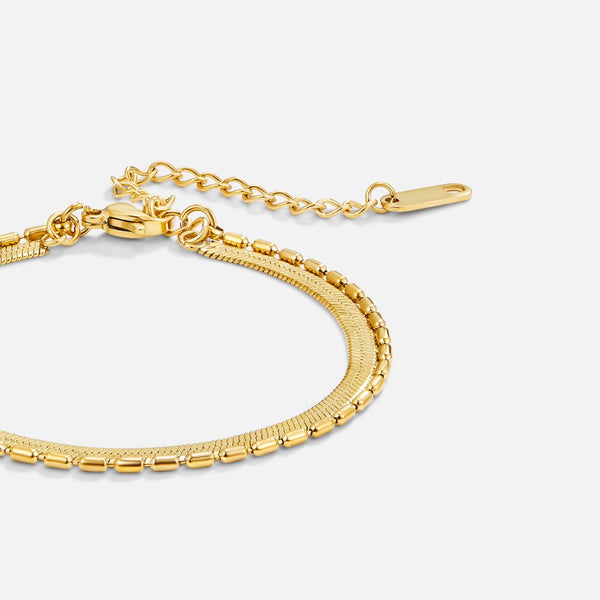 Selene - Schlangen und Perlenkettenarmband