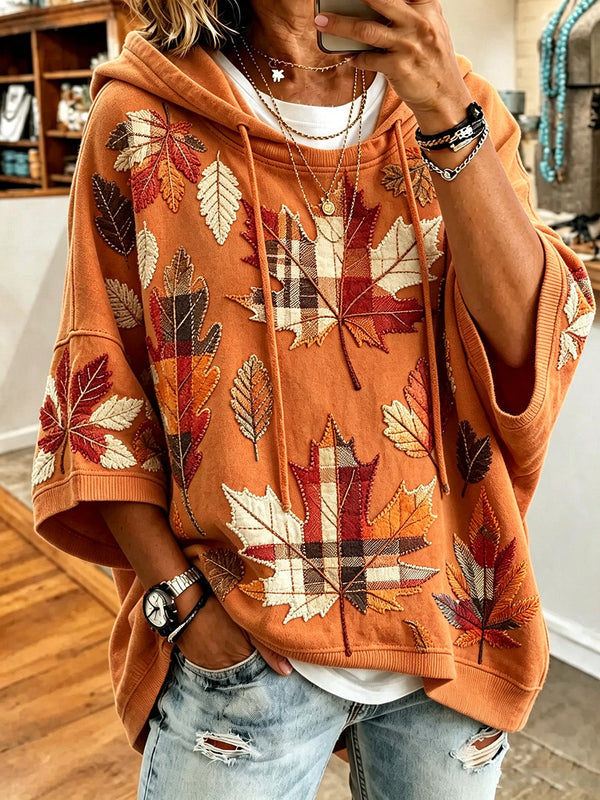 Liska™ | Kapuzenjacke mit herbstlichem Motivdruck