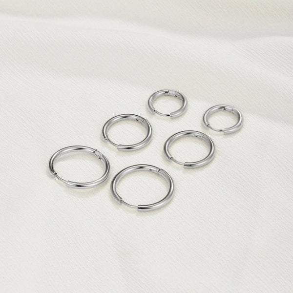 Oxana - Dreifach Creolen Set aus Silber