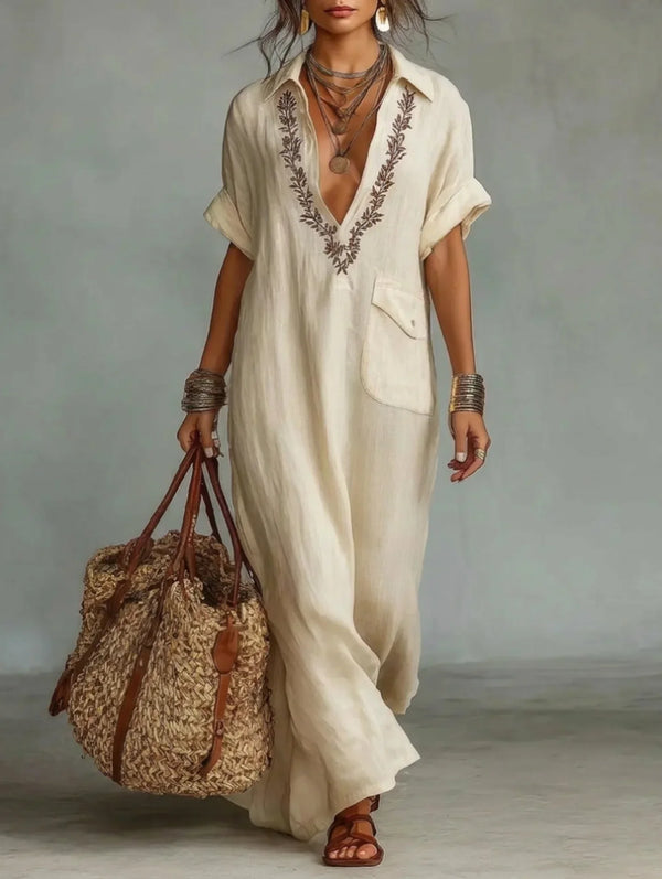 Marta - Boho-Maxikleid mit Blumenprint